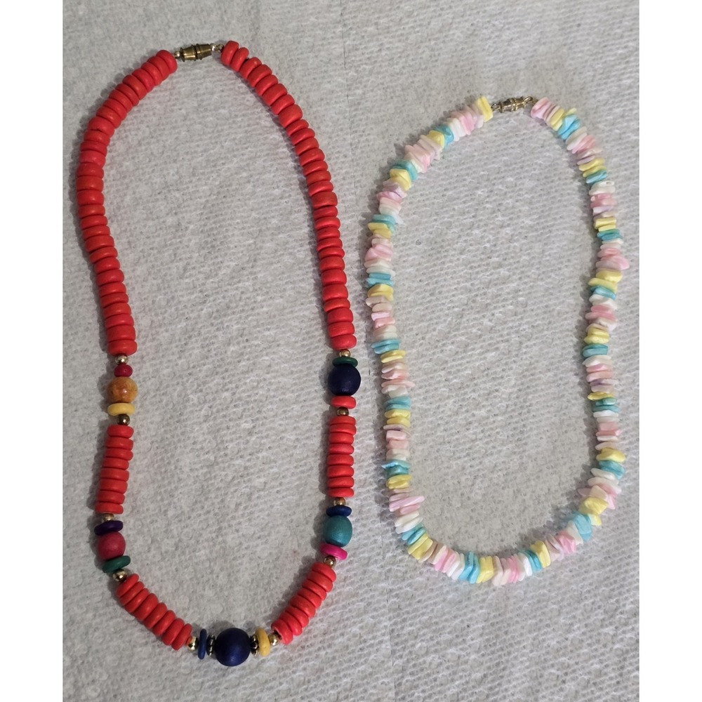 Retro Vintage Y2K Necklaces Jelwery Beaded, Lot Of 4 Peices Costume Jewelry - Picture 3 of 3